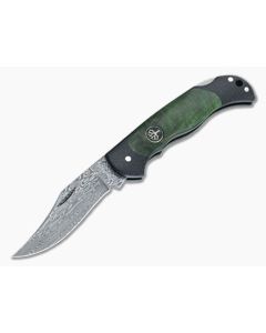 Boker Solingen Junior Scout Lightweight Damascus G10 Green Curly Birch Back Lock 118119DAM