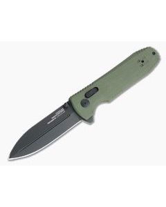 SOG Pentagon XR Black Cerakote XHP OD Green G10 XR Lock Flipper 12-61-02-57