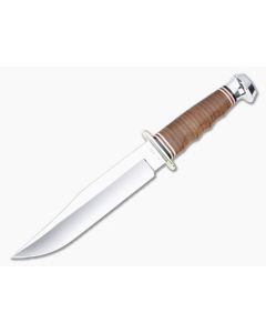 Kabar 1236 Bowie Stacked Leather Fixed Blade 
