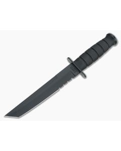 Kabar Black Tanto Fixed Blade Partially Serrated 1245