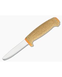 Mora of Sweden Orange Floating Cork Serrated Blunt Tip Fixed Knife 13131