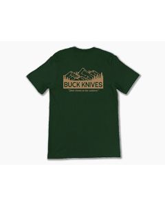 Buck Knives "Your Friend In The Outdoors" Forest Green Cotton T-Shirt | Large