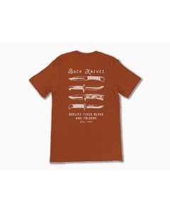 Buck Knives Quality Blades Copper Cotton T-Shirt | Large