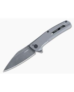 Kershaw Flyby Gray PVD Steel Handle Blackwashed D2 Wharncliffe Assisted Flipper 1404