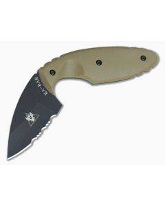 Kabar Small TDI Knife Coyote Brown Partially Serrated 1477CB