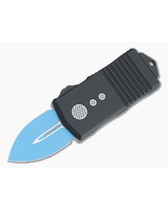 Microtech Exocet Jedi Knight Blue Double Edge Black CA Legal OTF Automatic 157-1JK
