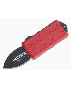 Microtech Exocet OTF Automatic Red Aluminum Black M390 Double Edge CA Legal 157-1RD