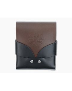 Willow Craft Goods Wide Swaddle Leather Wallet Black And Dark Mahogany Colorway WCG-015