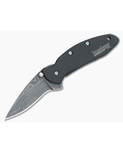 Kershaw Chive Damascus Black Handle