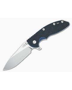 Hinderer XM-18 3.5 Skinny Hollow Ground Slicer Blue/Black G10 Stonewash