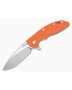 Hinderer XM-18 3.5 Skinny Hollow Ground Slicer Orange G10 Stonewash