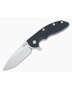 Hinderer XM-18 3.5 Skinny Hollow Ground Slicer Black G10 Stonewash Blue