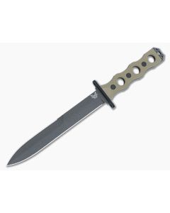 Benchmade SOCP Tactical Fixed Blade Tan G10 Cobalt Black Cerakote CPM-3V Dagger Blade 185SBK-1
