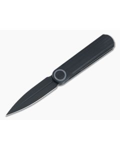 WE Knives Eidolon Dagger Black Stonewashed 20CV Integral Black G10 Front Flipper 19074B-B