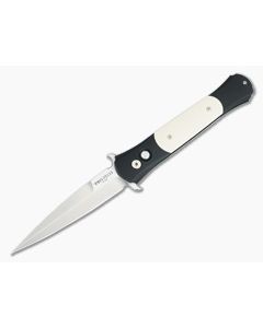Protech Large Don Tuxedo Ivory Micarta Satin Blade