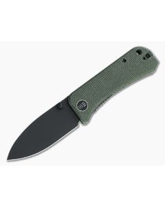 WE Knives Banter Black Stonewashed S35VN Green Micarta Liner Lock Folder 2004J