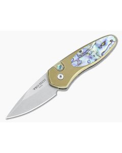 Protech Sprint Custom Auto Bronze Titanium With Abalone