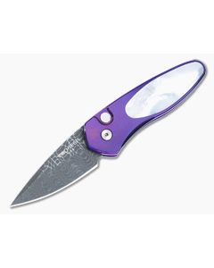 Protech Sprint Custom Auto Purple Titanium With Pearl