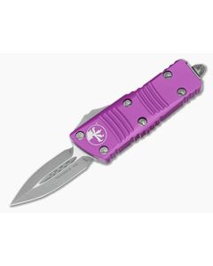 Microtech Mini Troodon D/E Apocalyptic M390 Double Edge Violet OTF Automatic 238-10APVI