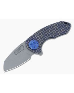 Curtiss Knives F3 Compact Blue/Bronze Frag-Milled Titanium Blasted MagnaCut Wharncliffe Flipper CK-23