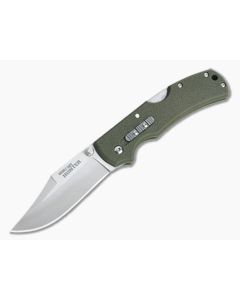 Cold Steel Double Safe Hunter Stainless Clip Point OD Green GFN Back Lock Folder 23JC