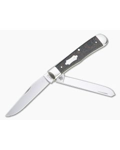 Case Trapper Smooth Black Sycamore Wood Slip Joint 25570