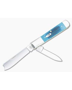 Case Razor Knife Two-Blade Caribbean Blue Bone 25583