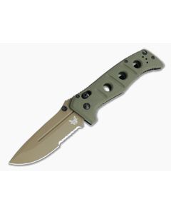 Benchmade 275SFE-2 Adamas Part Serrated Flat Earth Cruwear Olive Drab G10 AXIS Lock Folder