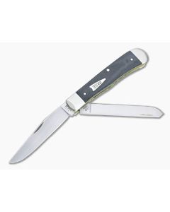 Case Trapper Smooth Black Micarta Slip Joint Folder 27730