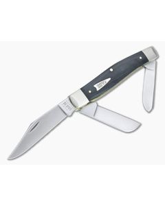 Case Large Stockman Smooth Black Micarta Slip Joint Folder 27732