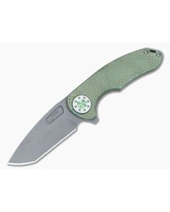 Curtiss Knives F3 Medium Green SPM-Milled Titanium Blasted Magnacut Spanto Flipper CK-28