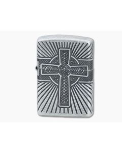 Zippo Windproof Lighter Armor 360 Celtic Cross Design 29667