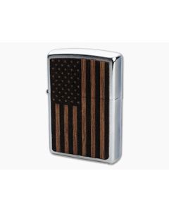 Zippo Windproof Lighter Woodchuck USA American Flag 29966