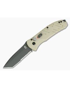 Gerber Propel Downrange Desert Tan Serrated Black Oxide S30V Automatic Knife 30-000717N