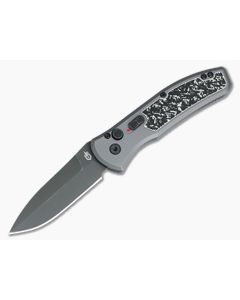 Gerber Empower Grey Automatic Knife Black and White Armor Grip Black S30V 30-001325N