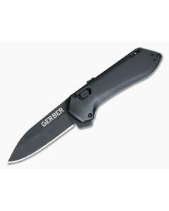 Gerber Highbrow Compact Onyx Black Oxide Plain Assisted Flipper 30-001524