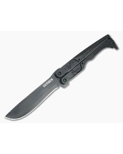 Gerber Doubledown Black 420HC Black Polymer Folding Machete 30-001530N