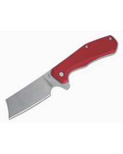 Gerber Asada Stonewashed Cleaver Red Aluminum Frame Lock Flipper 30-001805