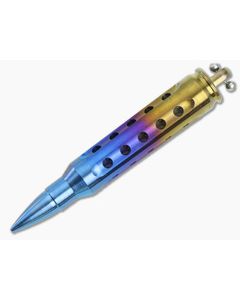 Steve Kelly .223 Bullet Dangler Titanium Key Chain Rainbow 3589