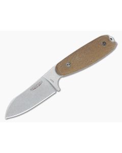 Bradford Guardian3.5 Sheepsfoot Stonewashed M390 3D Natural Micarta Fixed Blade