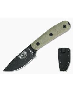 ESEE 3HM-K Black Plain Edge Rounded Handle Kydex Sheath