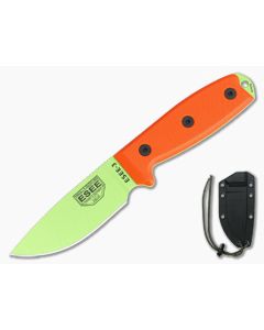 ESEE 3 Venom Green Blade Orange G10 Black Sheath