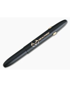 Fisher Space Pen x Realtree Bullet Pen Matte Black with Gold Grip and Clip 400BGFGGCL-RT