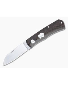 Sakman Knives Rhino Sheepsfoot Satin N690 Burlap Micarta Slip Joint Folder 4582