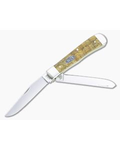 Case Trapper Smooth Yellow Curly Oak Wood 47120