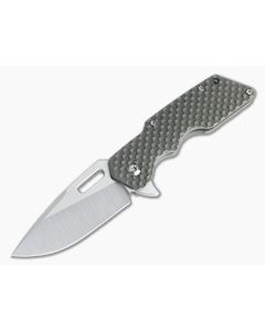 Attn2Detail Medium Mark I Flipper Satin S35VN Contoured Gunner Grip Titanium Folder 4798