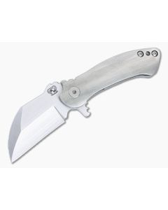 Grindhouse Knives TMAx 2.0 #3 Flipper Titanium Handles Hand Rubbed Satin CTS-XHP Sheepsfoot Blade 4863