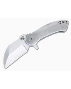 Grindhouse Knives TMAx 2.0 #1 Flipper Titanium Handles Hand Rubbed Satin CTS-XHP Sheepsfoot Blade 4864