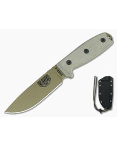 ESEE 4 Plain Edge with MOLLE Back Dark Earth Blade