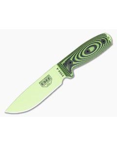 ESEE 4 Venom Green Blade 3D Neon Green/Black G10 Handles Fixed Blade 4PVG-007